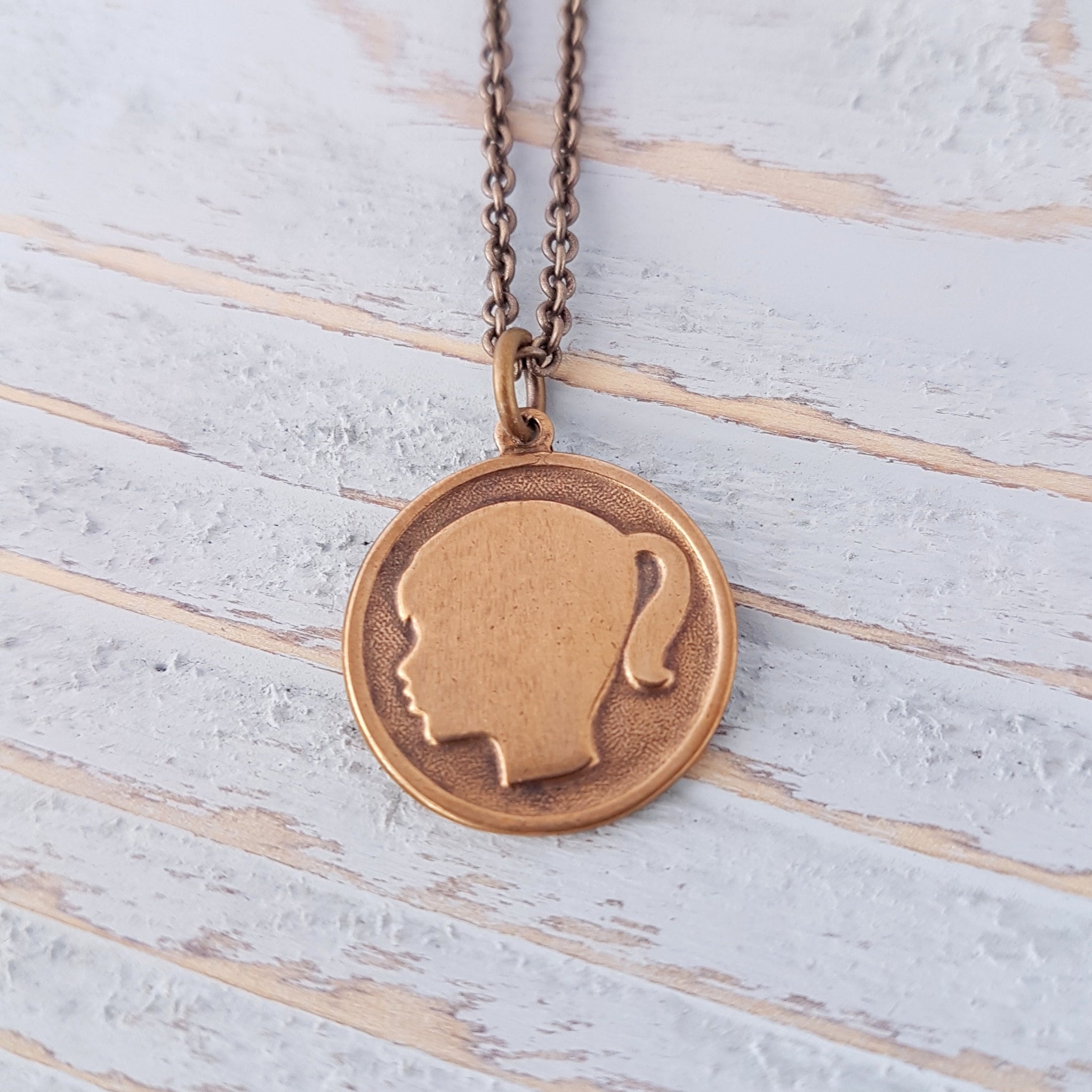 Son or Daughter Silhouette Necklace - Necklace for Mom