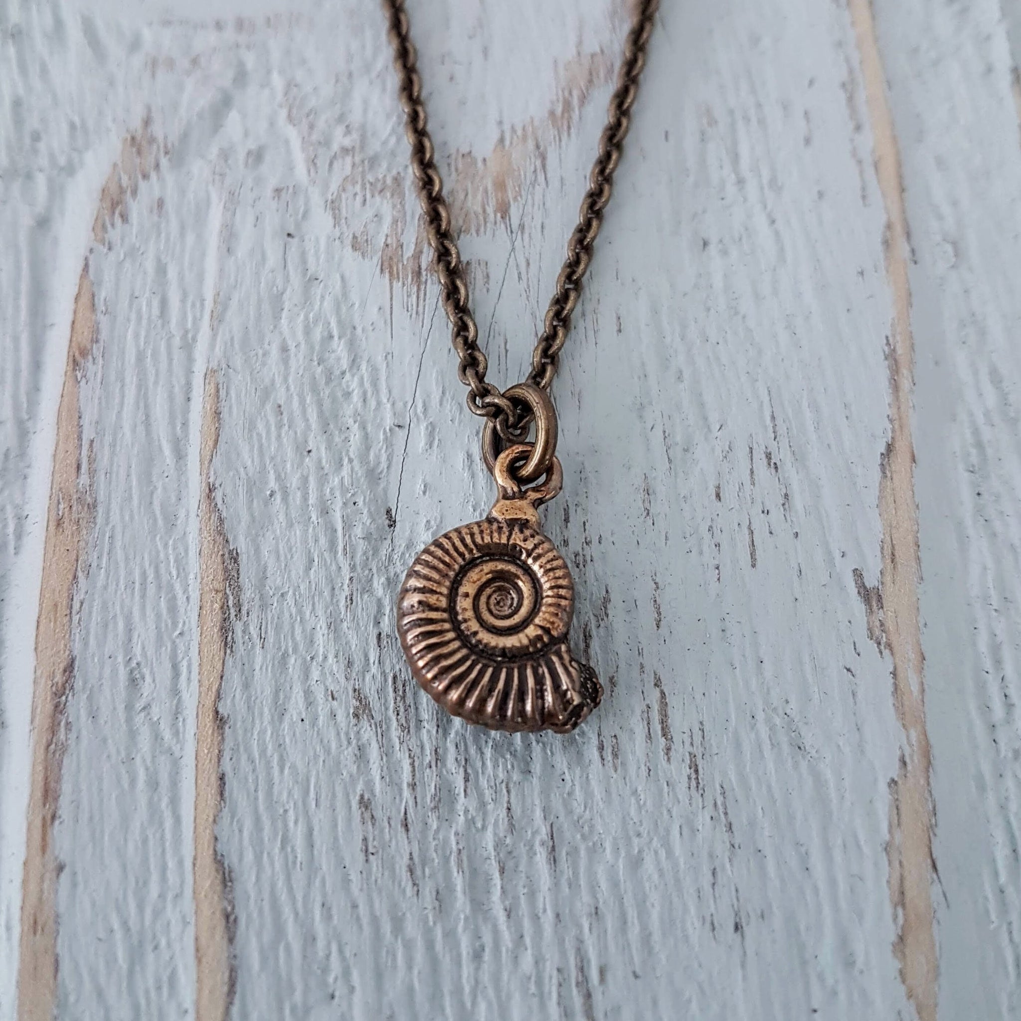 Tiny Fossil Necklace, Gold Fossil Jewelry, Ammonites Charm, Dinosaur Fossil Jewelry, jewelry made from fossils, Nautilus Necklace