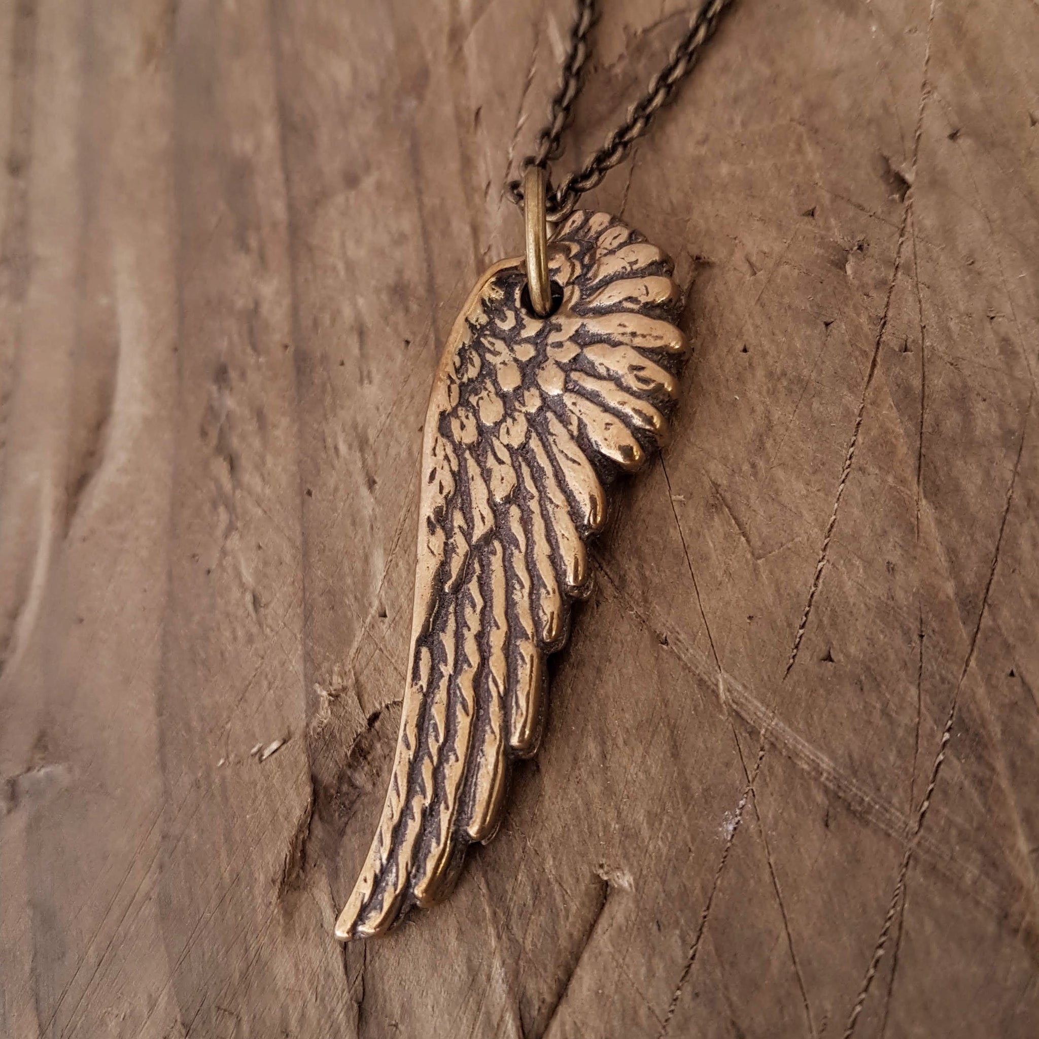 Gold Angel Wing Necklace, Silver Angel Wing Necklace, 3D Wing Design, Guardian Angel Necklace, Memorial Gift, Best Friend Necklace