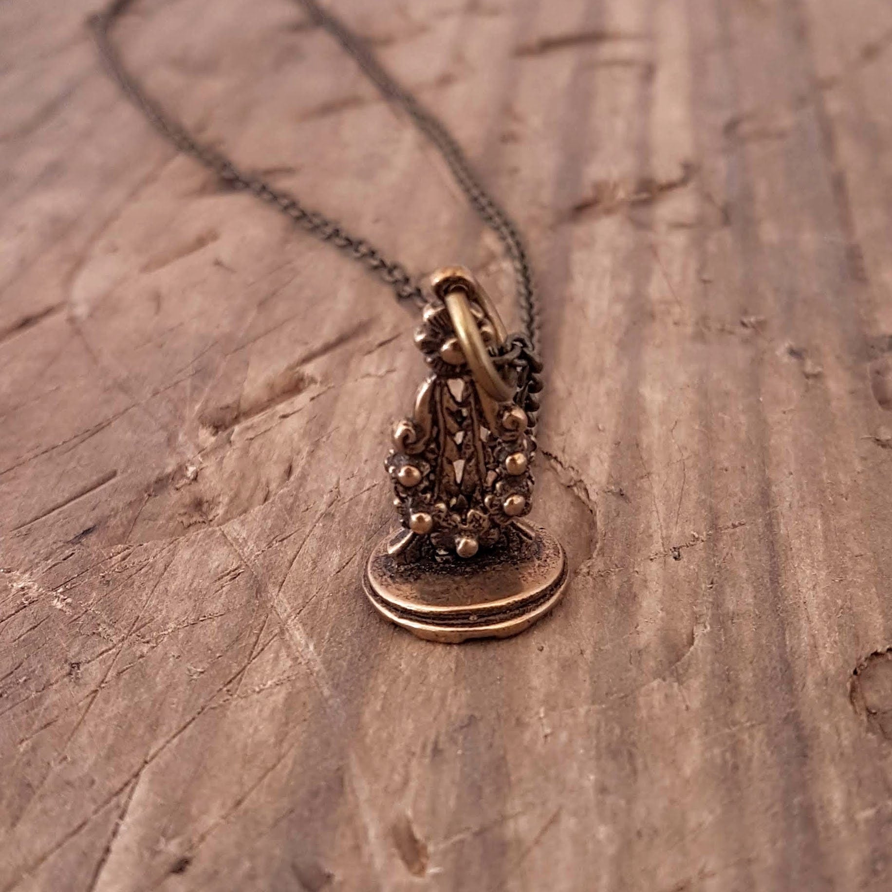 Lion Rampant Wax Seal Necklace - Royal Lion Pendant Jewelry Victorian Charm Gift for Writers