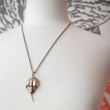 Horseshoe Crab Pendant Necklace - Solid Hand Cast Bronze - Rare and Unique Ocean Jewelry Gift for Her - Multiple Chain Lengths
