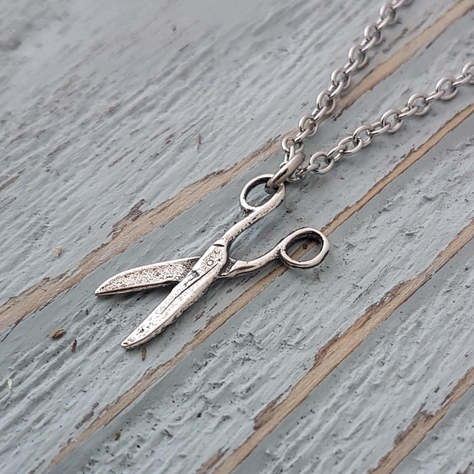 Sterling Silver Scissors Necklace - Perfect Gift for Cosmetologists Hair Stylists and Sewing Enthusiasts
