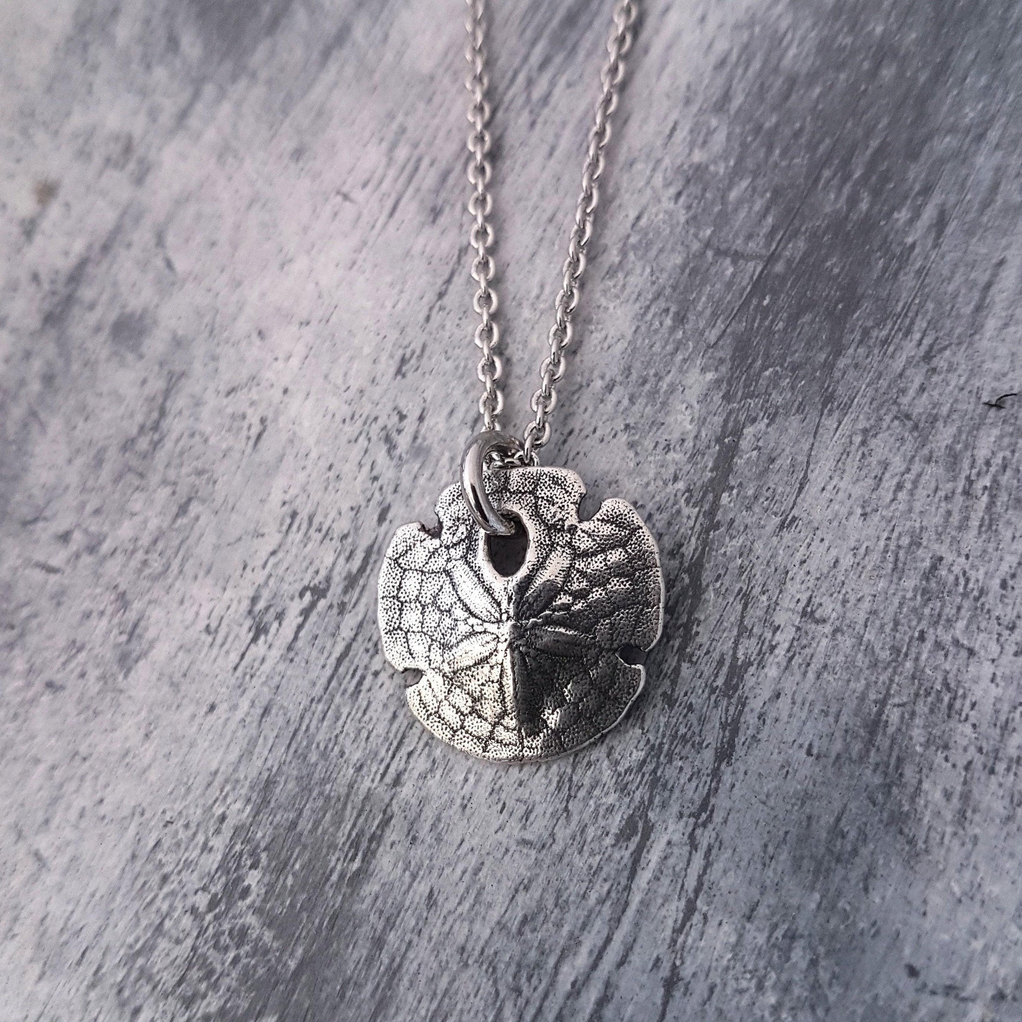 Sand Dollar Necklace - Sterling Silver Pendant - Mermaid Necklace - Seashell Necklace - Nautical Necklace - Beach Jewelry - Real - Charm