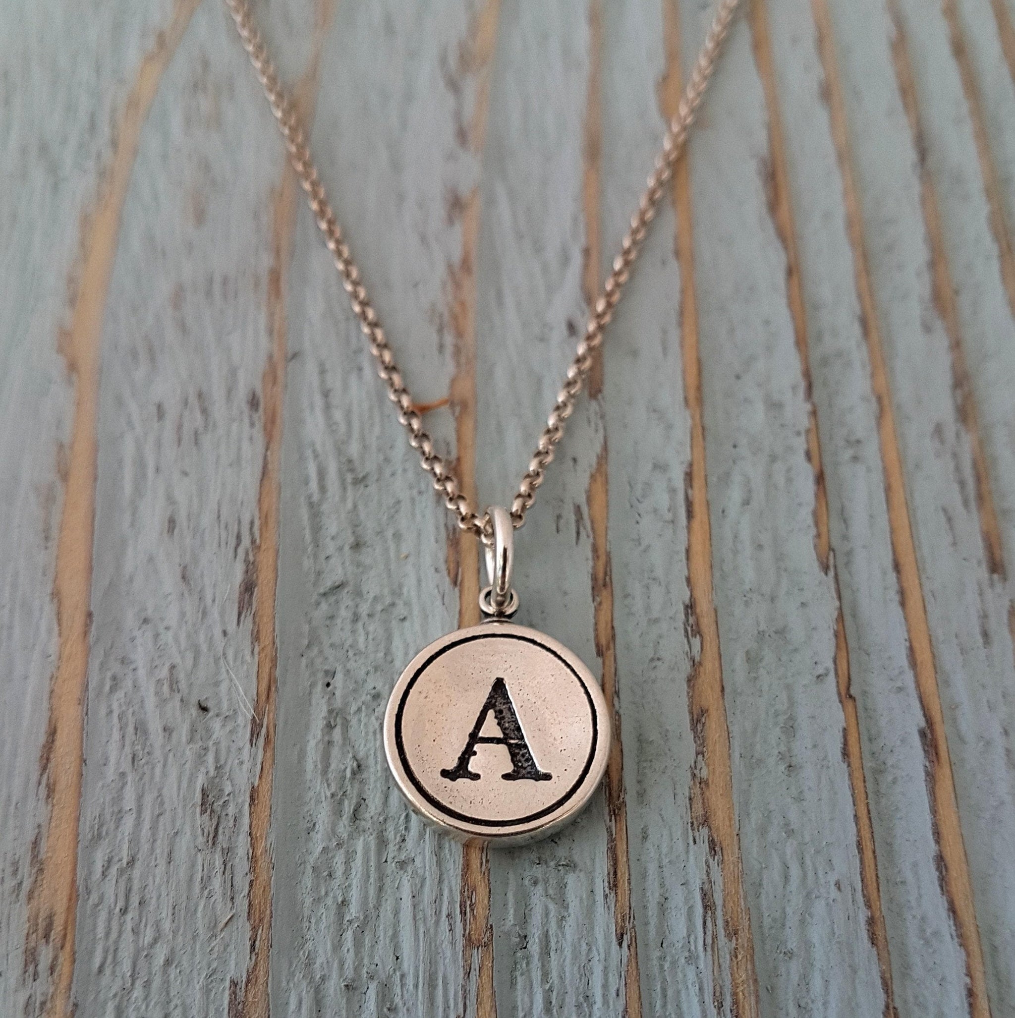 Personalized Necklace Mothers Day Gift for Mom Sterling Silver Letter Charm Initial mom girlfriend Personalized Jewelry Engraving Available